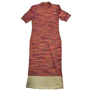 ANTHROPOLOGY MAEVE Lindy Mock Neck Knit Dress, Multicolored, APPROX SMALL/MEDIUM